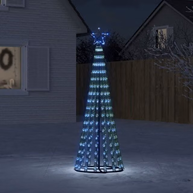 Berkfield Home Christmas Tree Light Cone with 275 Blue LEDs, Height: 180 cm