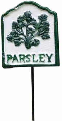 Lumbo Metal Parsley Herb Marker Garden Stake in Green and White – 2