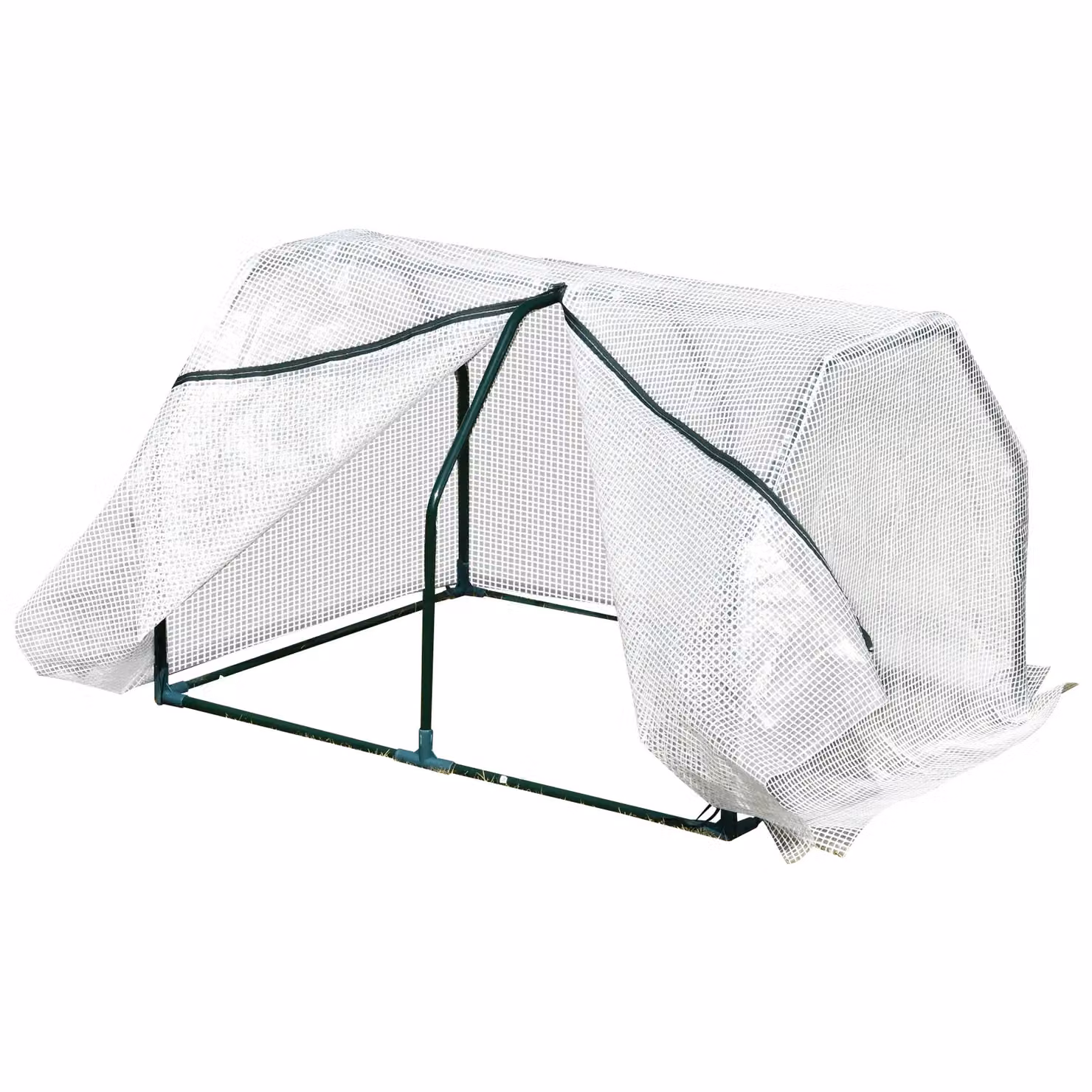 Outsunny Mini Greenhouse Grow House with Steel Frame and Transparent PVC Cover, White, W: 99 cm, D: 71 cm, H: 60 cm – 2