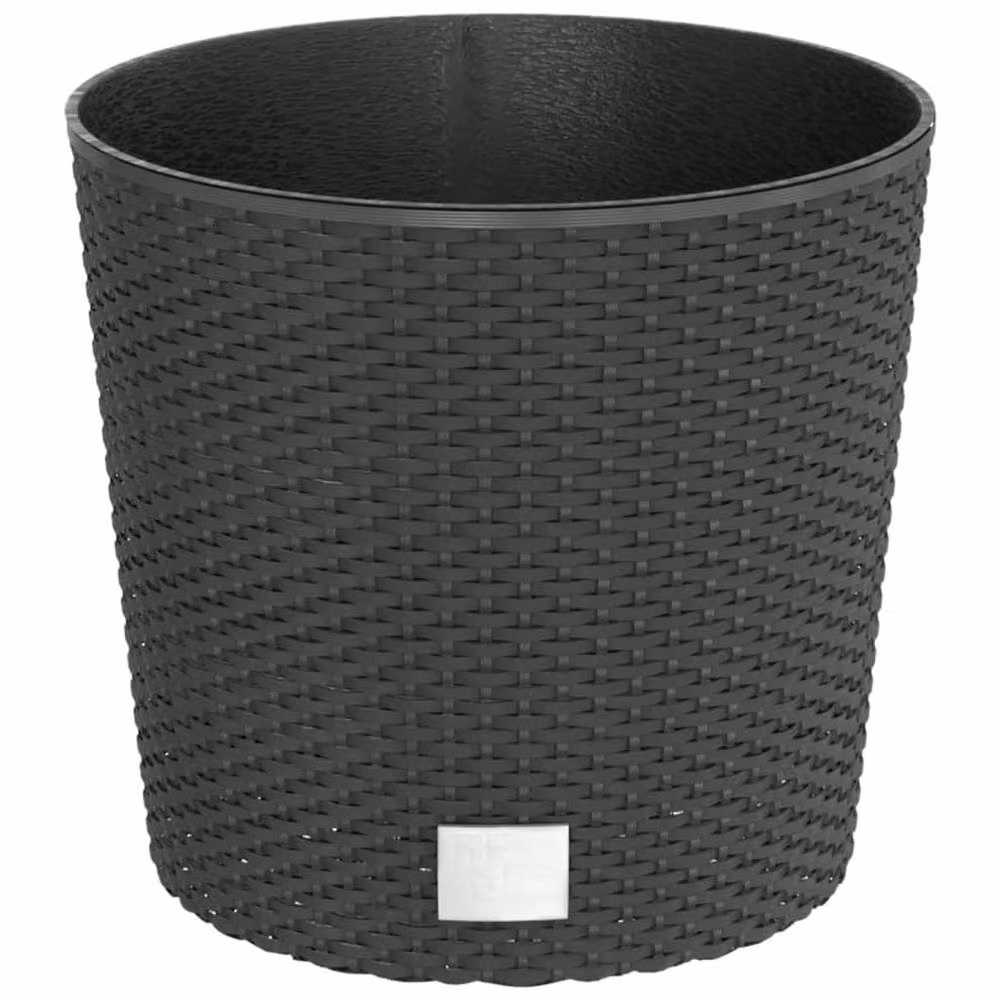 Berkfield Home Planter with Removable Inner Tub in Black and Anthracite Rattan Style – 2