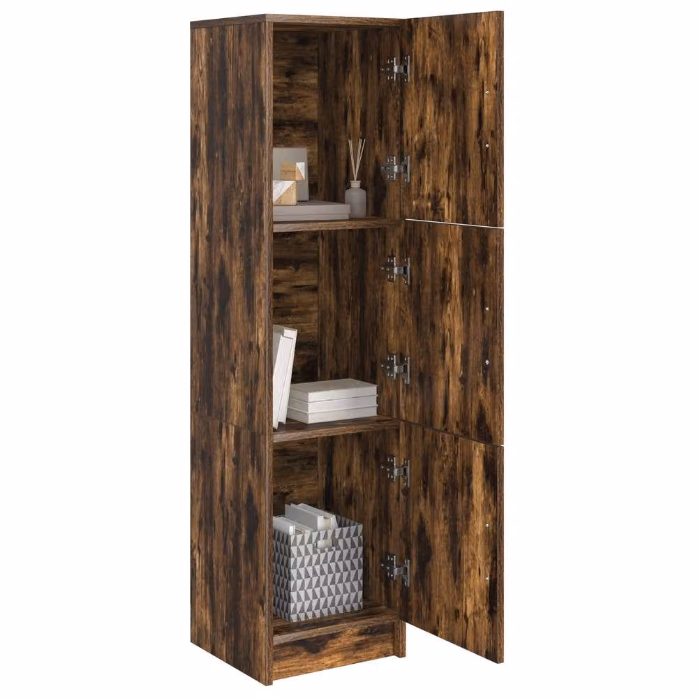 Berkfield Home Smoked Oak Wood Sideboard in Brown