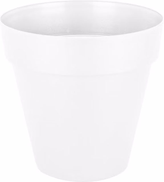 Essence Rio White Round Plastic Planter Pot, Diameter: 34 cm