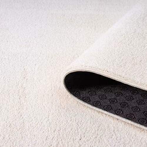 Desire Rugs Plain Modern Knitted Living Room Area Rug, Beige and White, W: 200 cm, L: 280 cm – 2