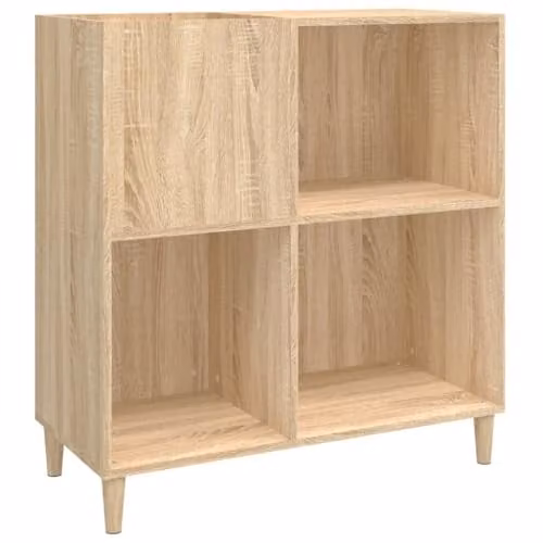 vidaXL Modern Record Cabinet and Sideboard in Sonoma Oak, W/D/H: 89.0 x 38.0 x 84.5 cm