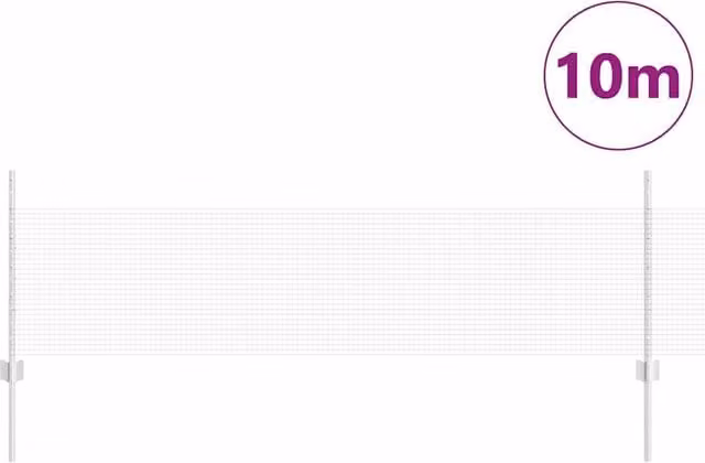 vidaXL Set of 2 Silver Galvanised Steel Rectangular Garden Fence Panels