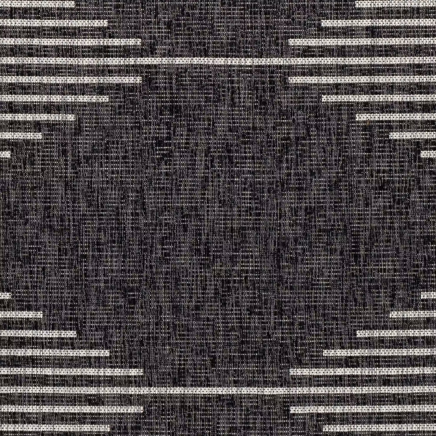Livabliss Aegean-Global Round In- & Outdoor Rug in Black, Blue, Beige and Green, Diameter: 160 cm – 3