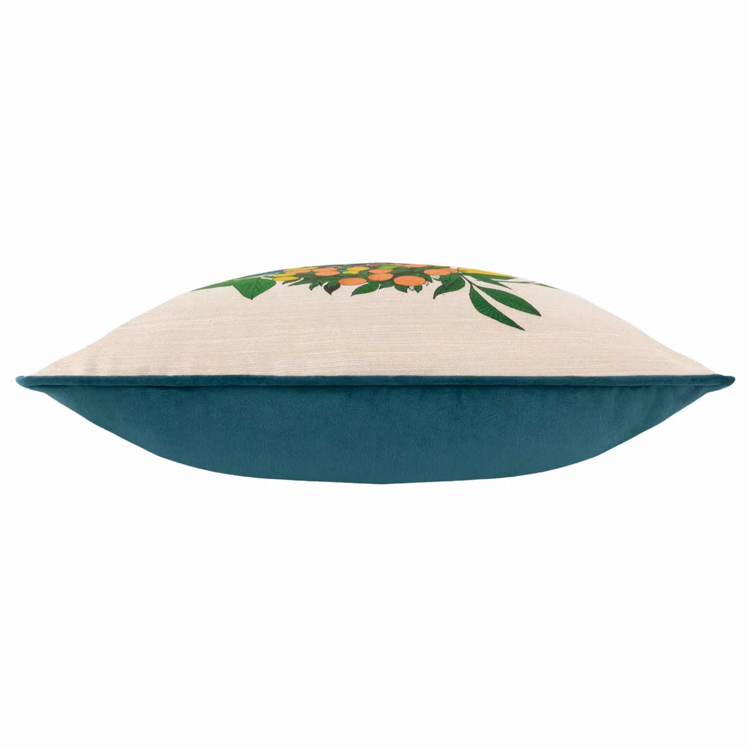 Riva Home Floral Square Velvet Cushion in Petrol and Multicolour, W/D/H: 43 x 43 x 43 cm – 4