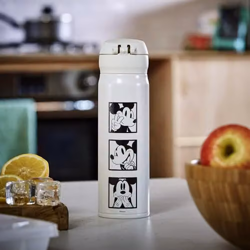 Thermos Disney Mickey Mouse Signature Stainless Steel Vacuum Insulated Drink Flask, 470ml, White – 5
