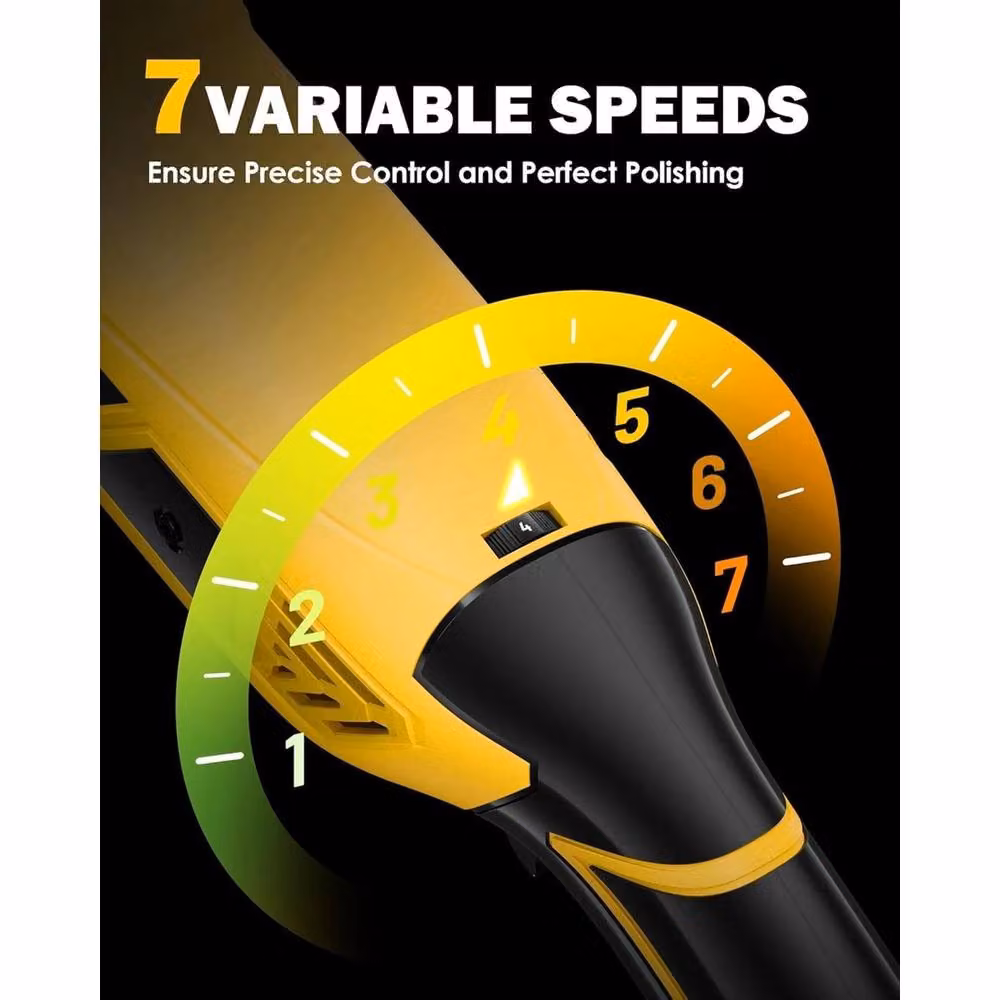 Nordara Variable 7 Speed Electric Car Polisher Sander in Yellow – 5