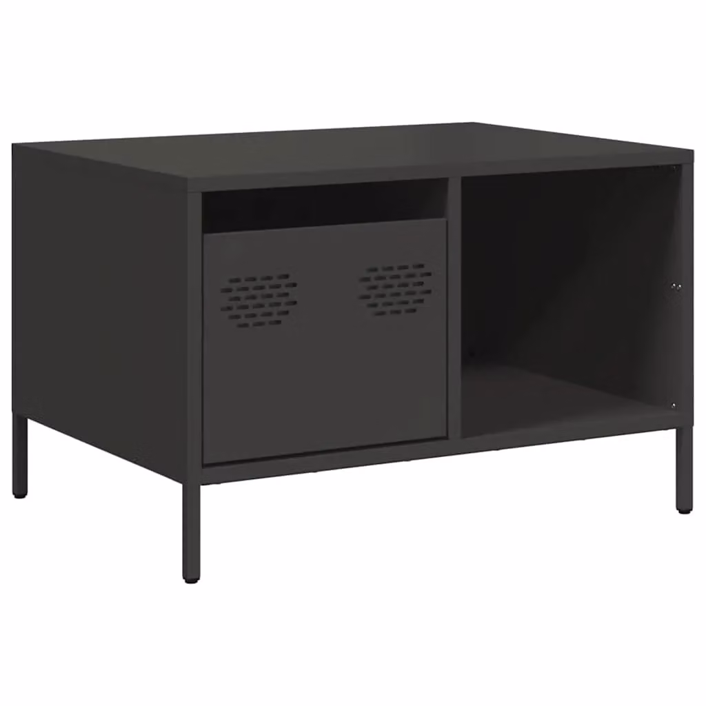Berkfield Home Industrial Black Metal Coffee Table W: 68.5 cm, D: 50 cm, H: 43.5 cm – 2