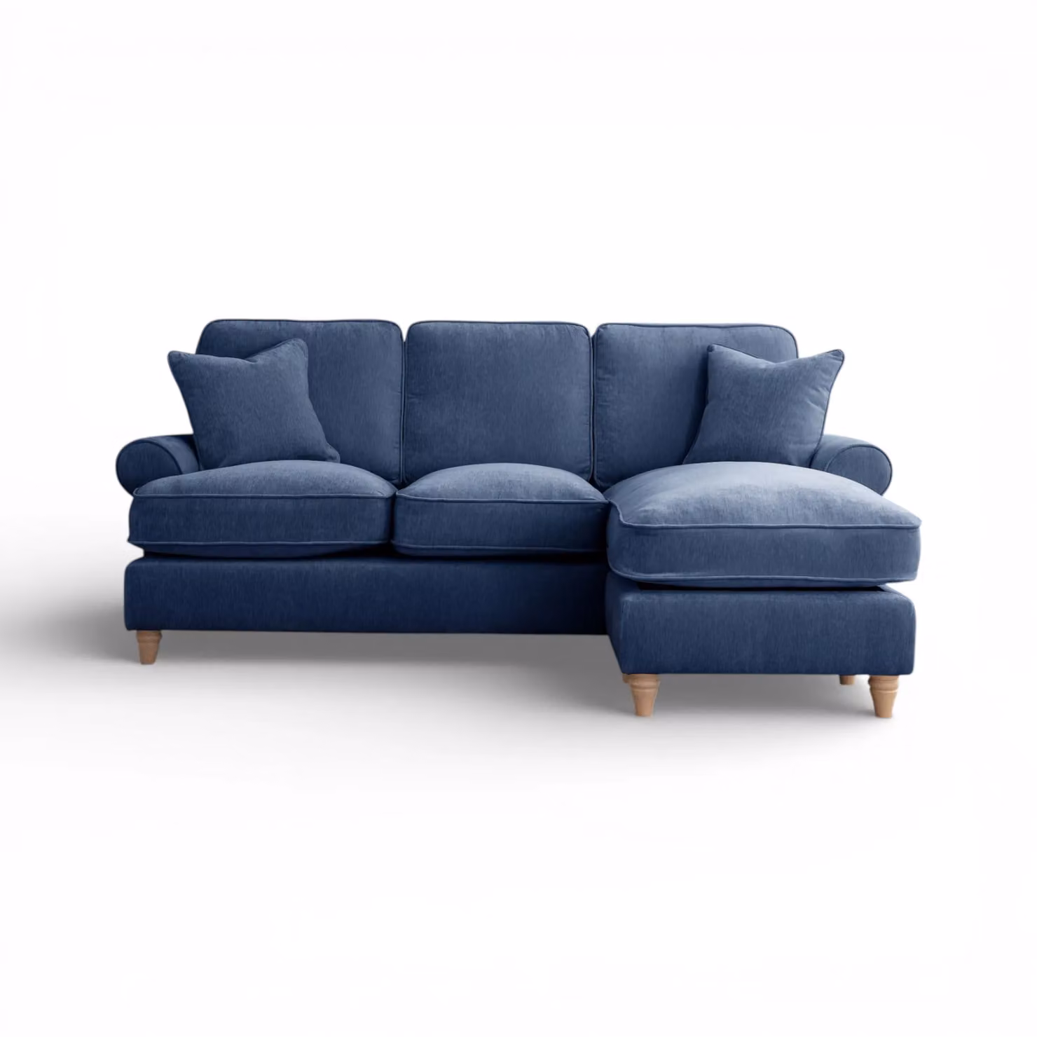 The Great Sofa Company Ezra Right Hand Velvet Chaise Sofa in Navy Blue – 2