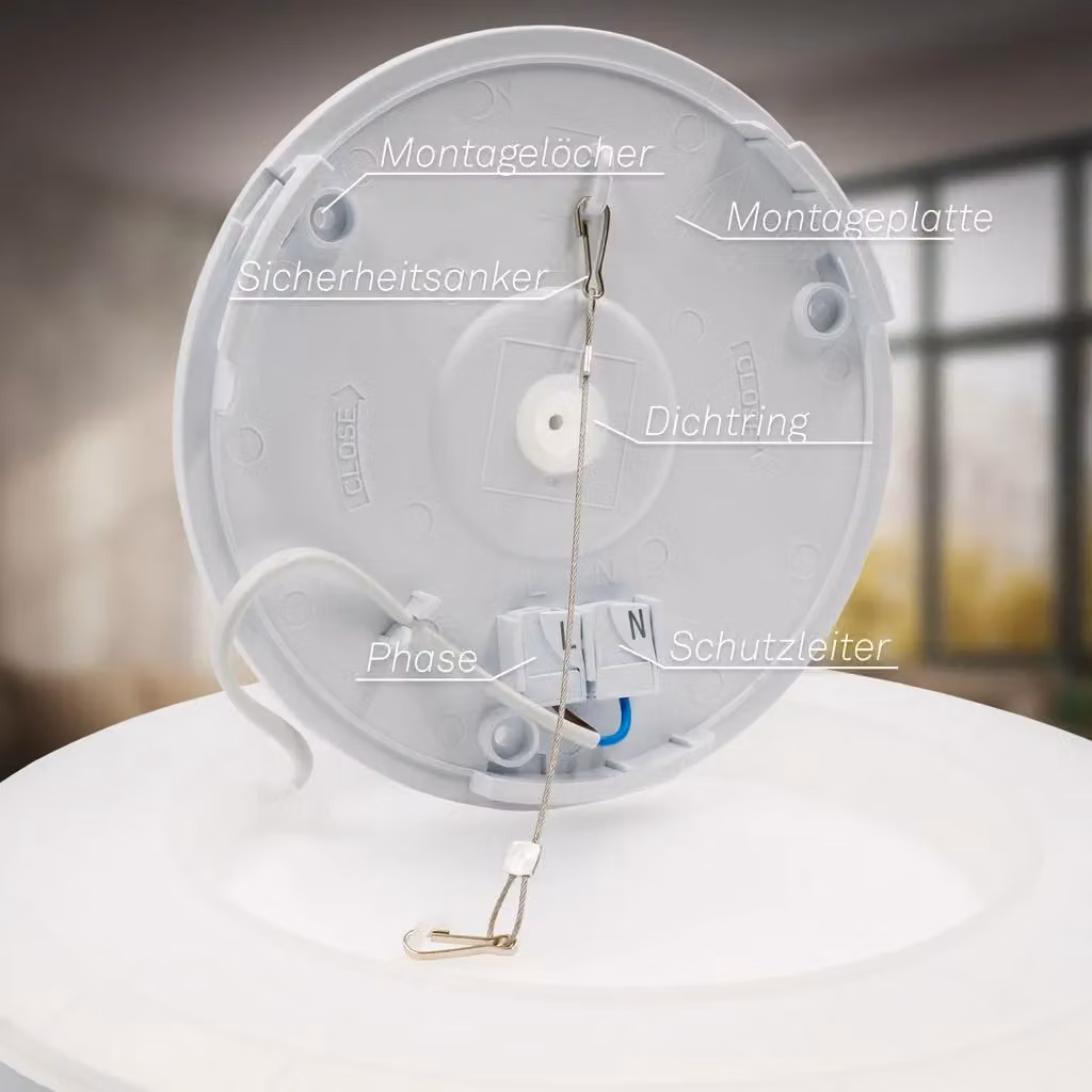 Briloner Round LED Ceiling Lamp, White, 18W, 2400 Lumens, 4000K, Diameter: 29.3 cm – 6