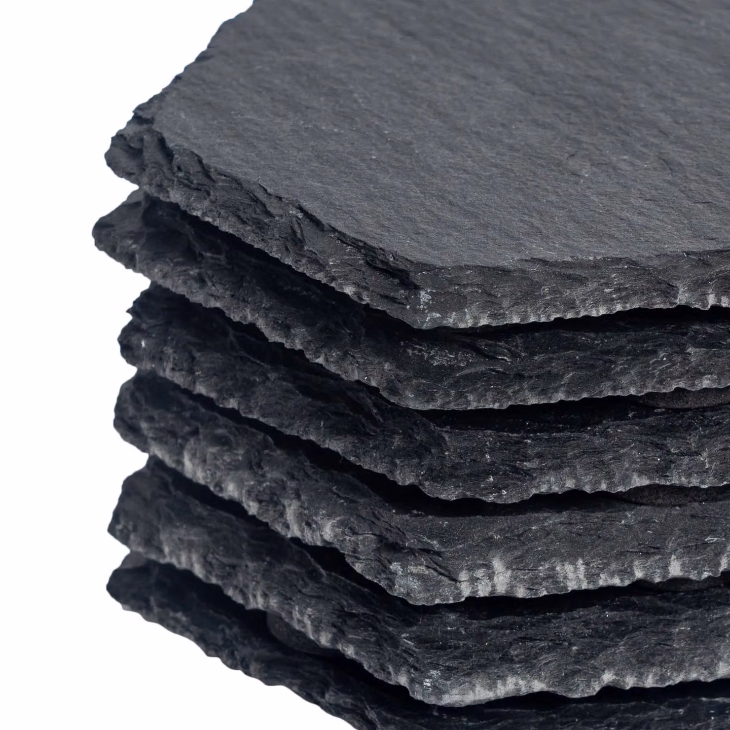 Argon Tableware Hexagonal Black Slate Placemats, Set of 12, W: 30 cm x D: 26 cm – 4