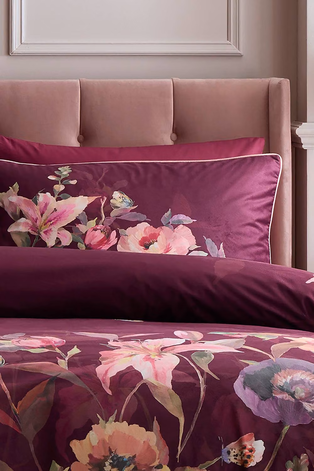 Soiree Tatiana Velvet Duvet Cover Set in Purple, Size: 140 x 200 cm – 2