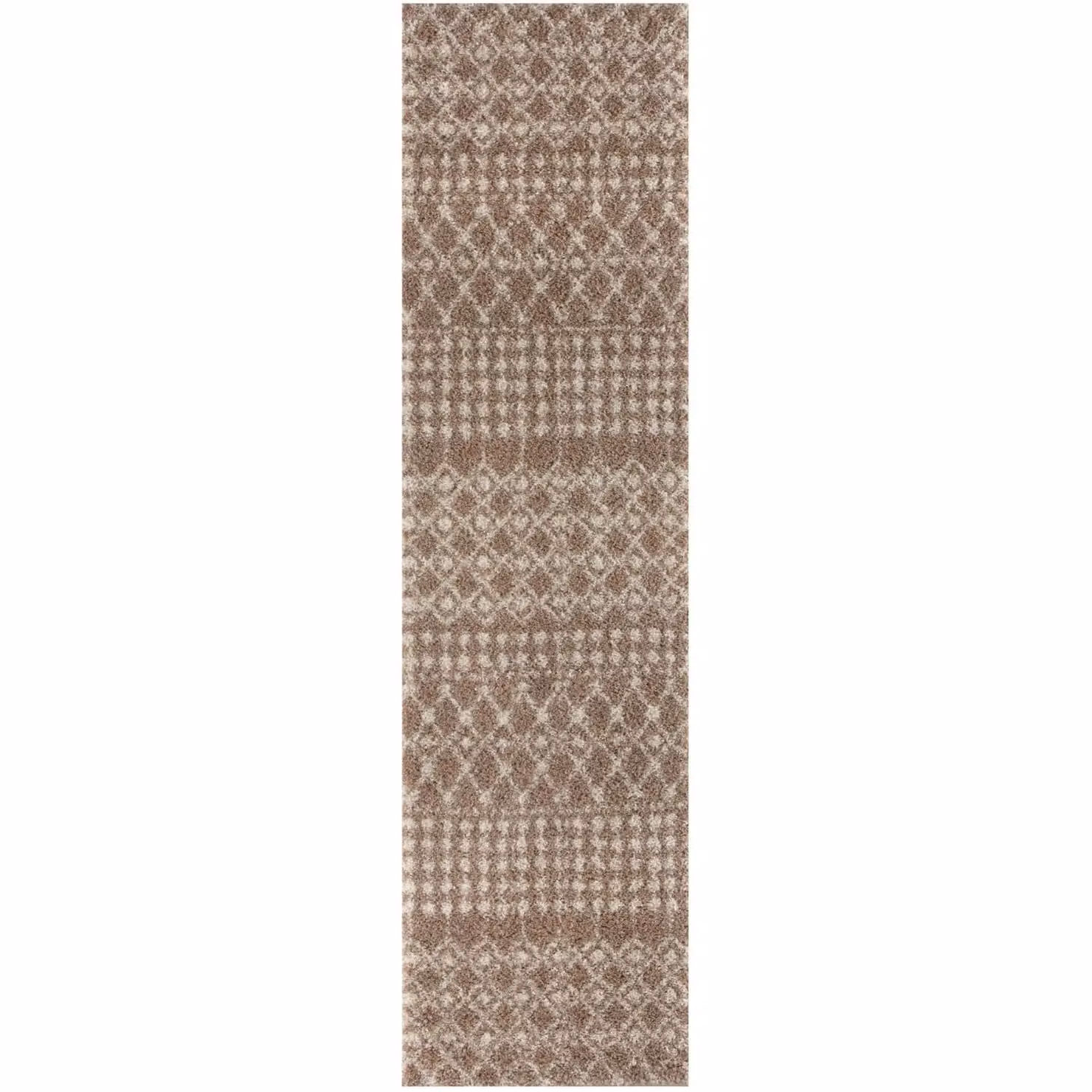 THE RUGS Moroccan Soft High Pile Shaggy Tribal Rug in Beige, W: 60 cm x L: 110 cm – 2