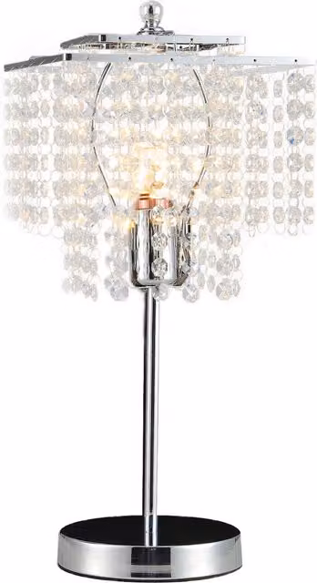 Living Star Silver Crystal Table Lamp