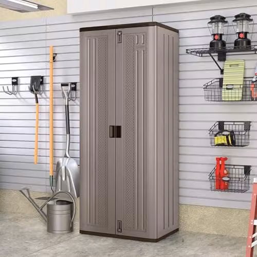 Rowlinsons Haven Tall Storage Cabinet in Grey, W: 76 cm, D: 51 cm, H: 183 cm – 1