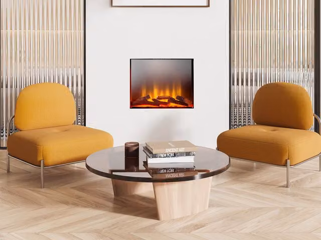 Acantha Aspire 50 SQ Black Fully Inset Media Wall Electric Fire