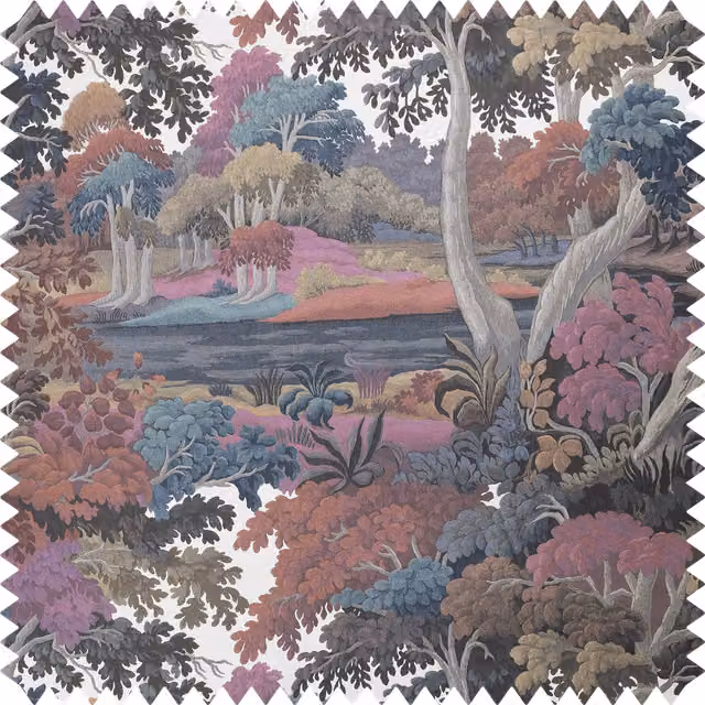 House of Hackney Prism Cotton Linen Multicolour Pink Green and Blue Fabric