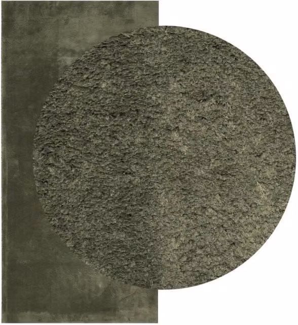 Berkfield Home HUARTE Short Pile Washable Rug in Green, W: 100 cm x D: 200 cm