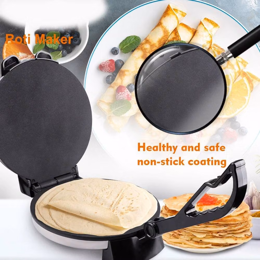 Kelvenix 25.4 cm 2000W Electric Chapati Maker for Flat Bread in Black and Silver – 5