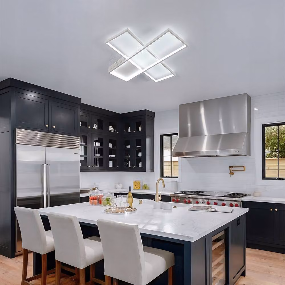 COMELY Dimmable LED Rectangular Ceiling Light with Remote Control, White, W: 64 cm – 2