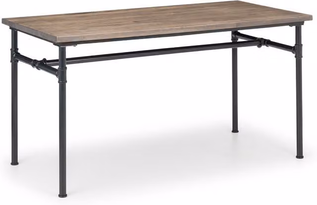 Julian Bowen Carnegie Rectangular Dining Table in Black and Brown – 1
