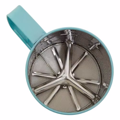Orsina Mechanical Flour Sifter with Fine Mesh Screen, 250ml, Stainless Steel, Green and Blue – 2