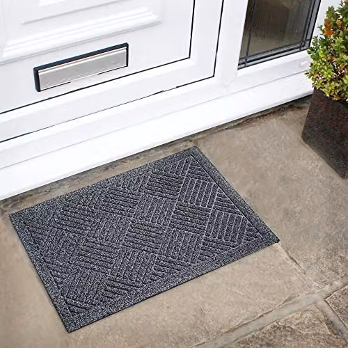 JVL Dirt Defender Rectangular Scraper Doormat, Grey, W: 60 cm, D: 40 cm, H: 0.5 cm – 4