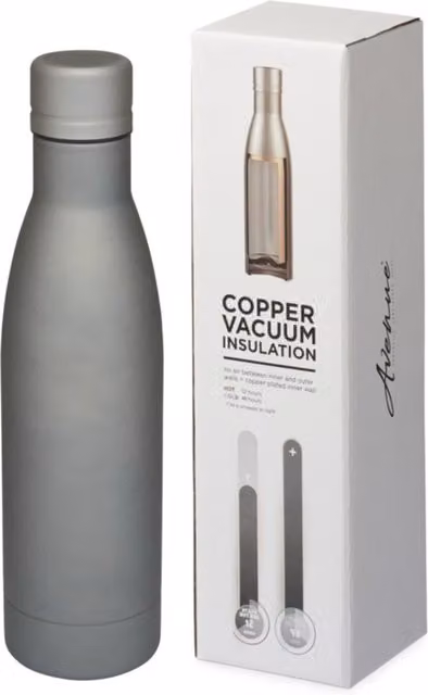 Avenue Vasa Copper Vacuum Insulated Bottle in Grey, 705 ml