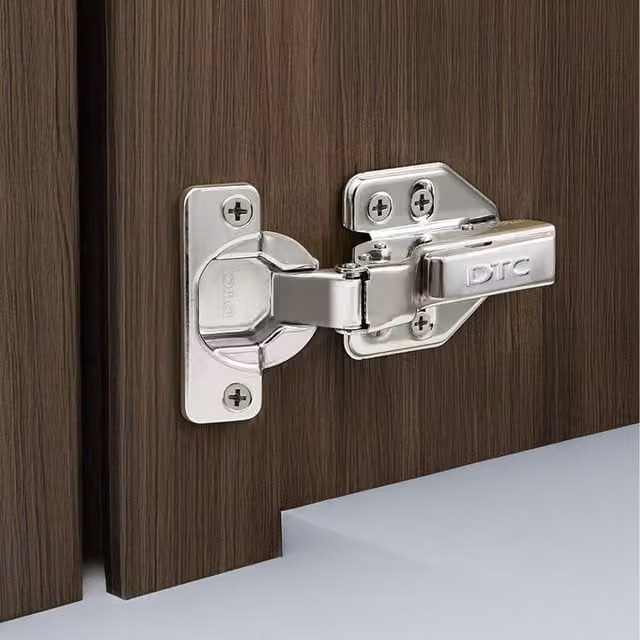 Lifeideas Set of 2 Soft Close Clip On Spring Cabinet Door Hinges, Nickel Plated Silver, 38 mm
