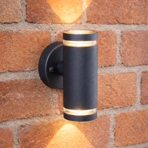 CGC Lighting Grey Modern Aluminium Outdoor Up and Down Wall Light with GU10 Bulb Holder – 1