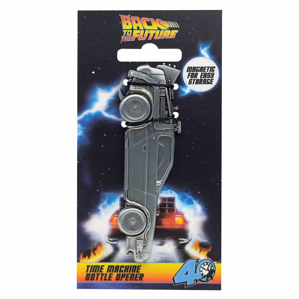 FaNaTtik Back to the Future Magnetic DeLorean Metal Bottle Opener, Silver – 2