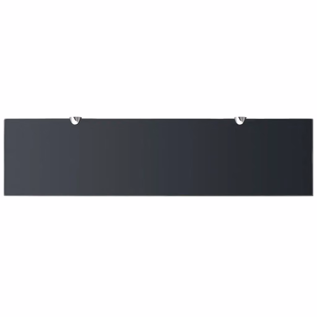 Berkfield Home Black Glass Floating Shelf W: 80 cm, D: 20 cm – 2