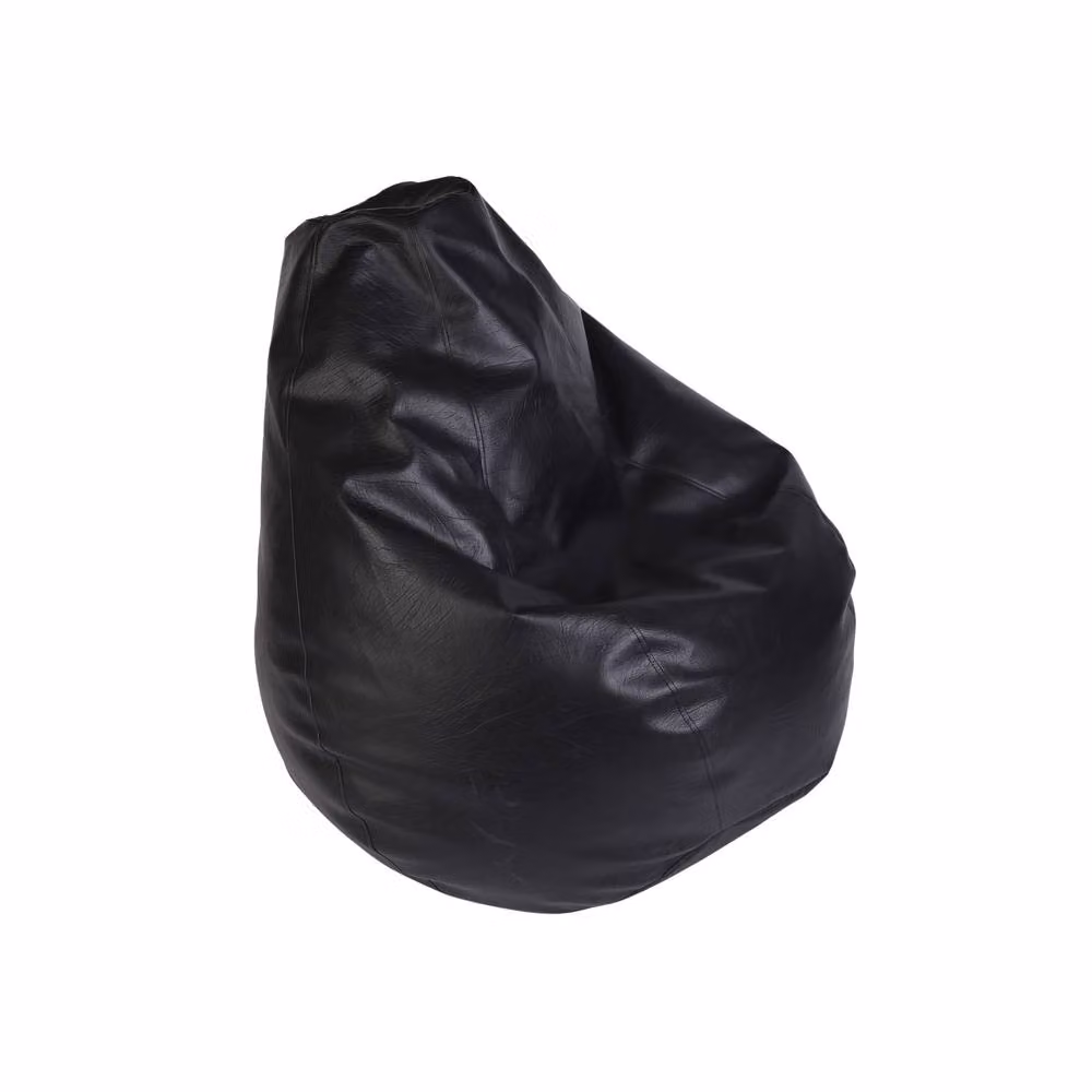 Kaikoo Faux Leather Tear Drop Bean Bag in Black – 2