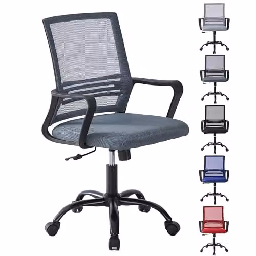 MCC Direct AeroFlex Ergonomic Mesh Swivel Office Chair in Grey