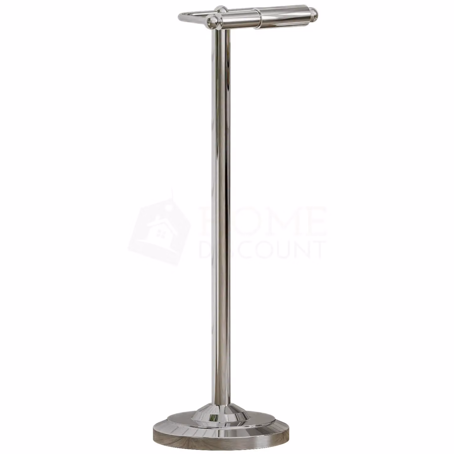 Home Discount Bath Vida Freestanding Floor Standing Toilet Roll Holder in Metallic Silver – 2