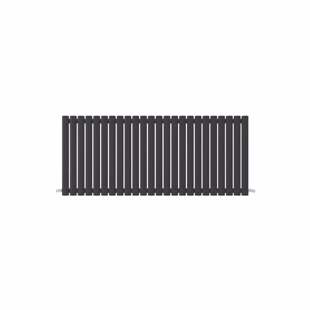 Banyetti Orva Black Horizontal Single Oval Column Radiator, W/H: 60.0 x 141.6 cm – 4