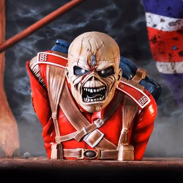 Nemesis Now Iron Maiden The Trooper Bust Box in Red and Multicolour, Height: 26.5 cm
