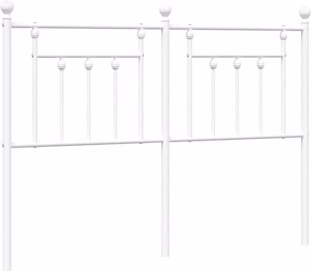 Berkfield Home Classic Metal Headboard in White, 150 cm – 1