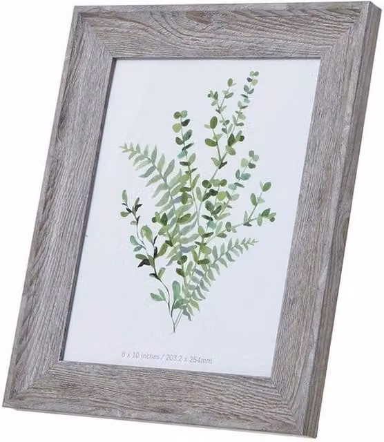 Lemon Pavilion Rustic Wood Single Photo Frame, Grey, W: 25.4 cm, H: 20.32 cm, D: 25.4 cm