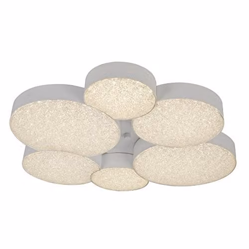 Mantra White LED Ring Ceiling Light with Remote Control, Dimmable, 2830lm, W/D/H: 60.5 x 40 x 10 cm