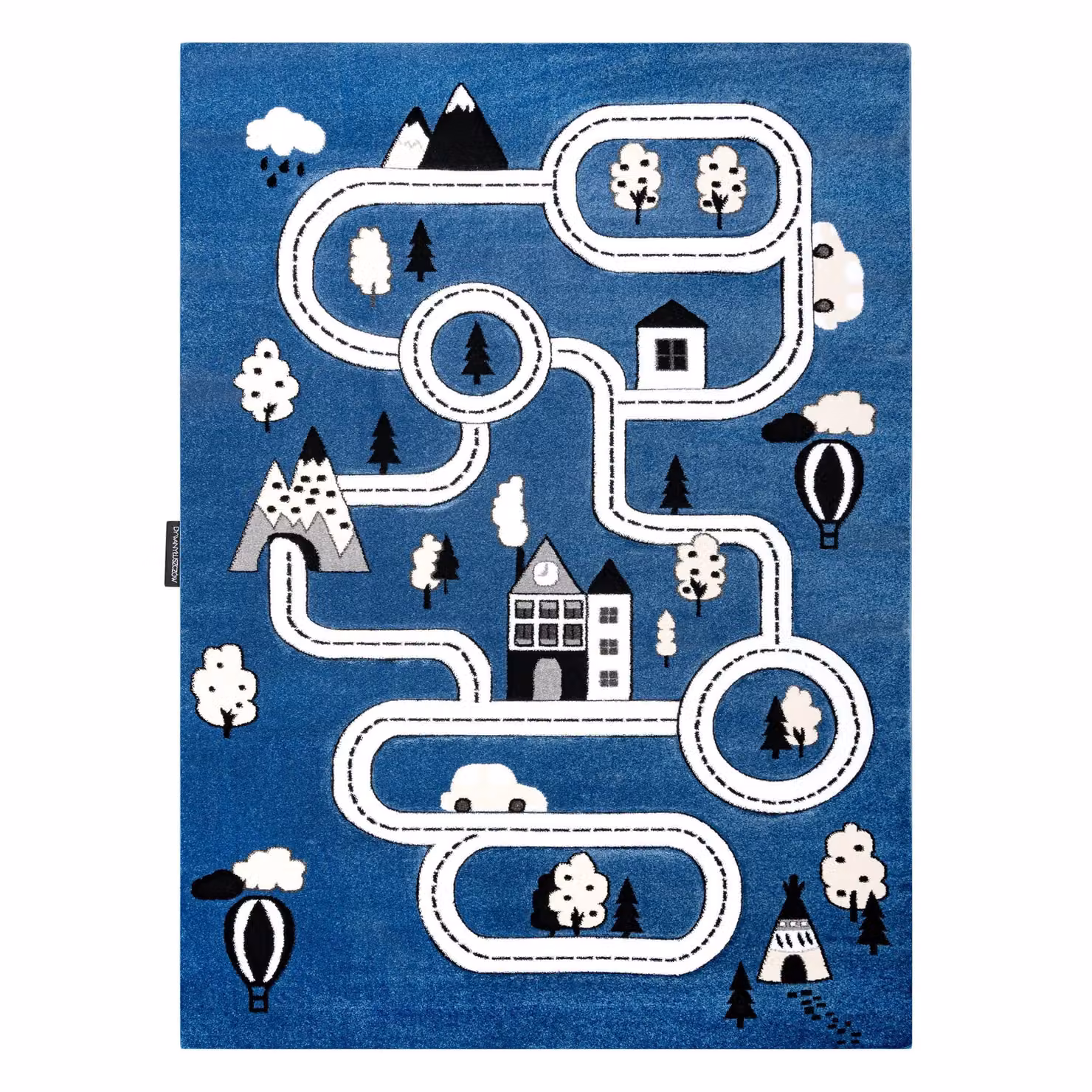 RugsX Petit Blue Kids Motif Rectangular Rug, W: 180 cm, D: 270 cm – 2