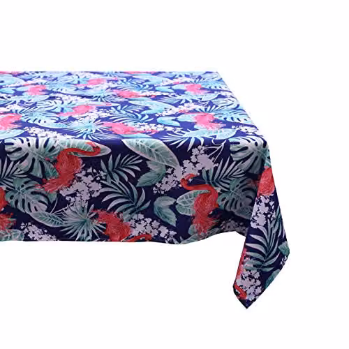 Alan Symonds Luxury Living Flamingo Water Repellent Outdoor Table Runner in Blue and Multicolour, W/H: 35.56 x 182.88 cm – 3