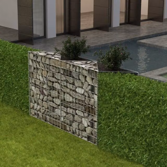 Berkfield Home Galvanised Steel Gabion Basket in Silver, W/D/H: 120 x 30 x 100 cm – 1