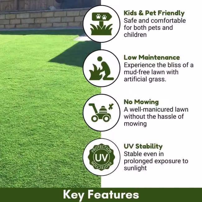 Artificial Grass GB Seville 35mm Artificial Grass in Green, W: 400 cm, D: 900 cm – 2