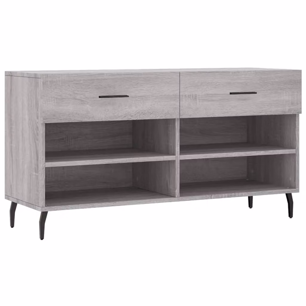 Berkfield Home Grey Sonoma Shoe Bench W/D/H: 102 x 35 x 55 cm – 2