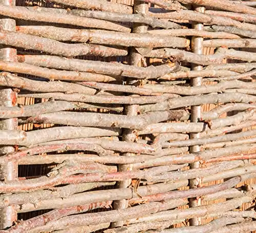 Primrose Premium Hazel Woven Wattle Garden Fence Panel, Brown, W: 182 cm, H: 180 cm – 1