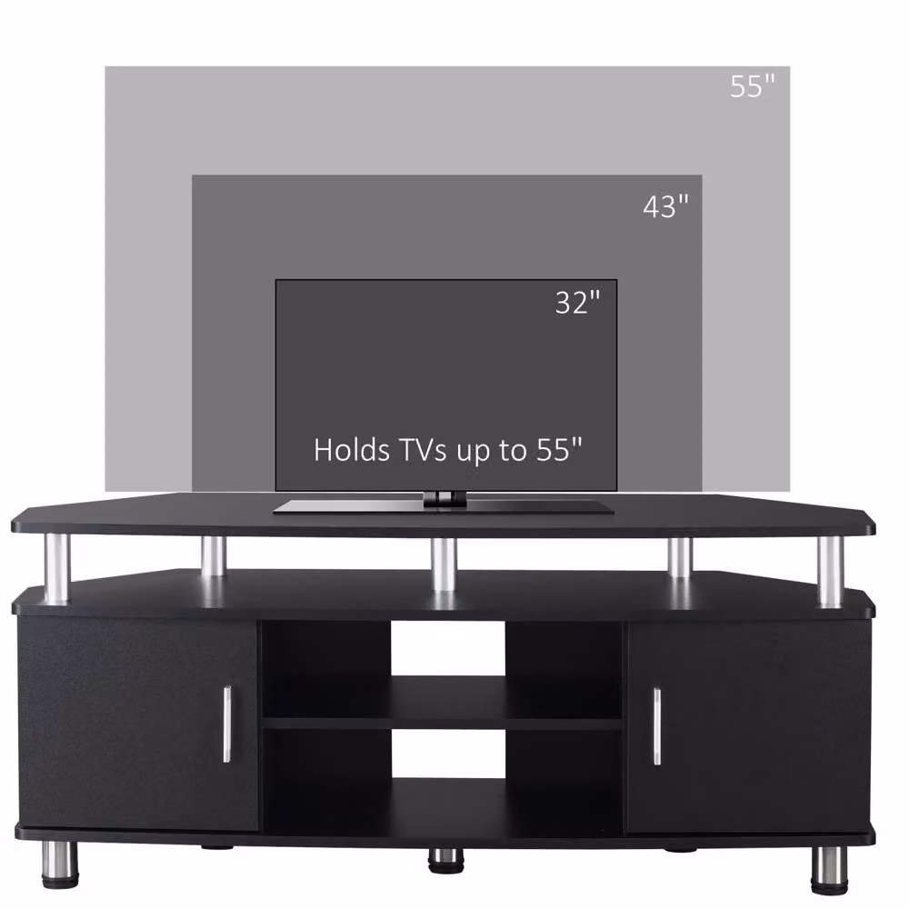 Wyld Haus Zisaba Mika Black TV Unit for up to 55 inch Screens, Width: 120 cm – 5