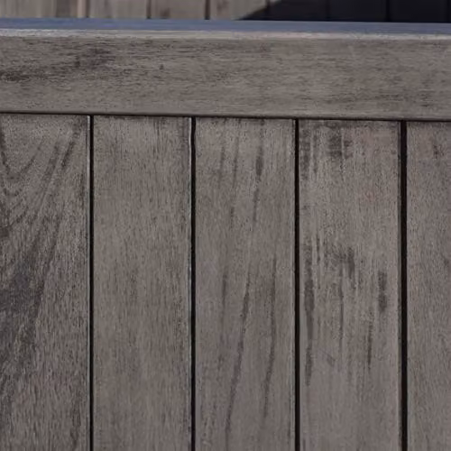Rowlinson Alderley Grey Square Wood Planter Tub W: 41.5 cm, D: 41.5 cm, H: 41.5 cm – 2